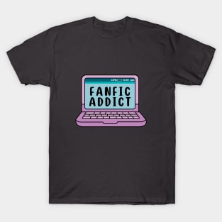 Fanfic Addict - Purple Laptop T-Shirt